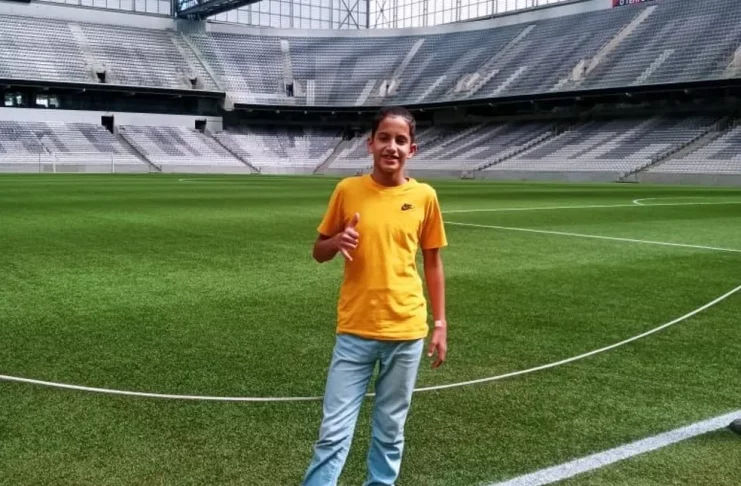 Guilherme Alves visitante a Arena da Baixada — Foto: Arquivo pessoal