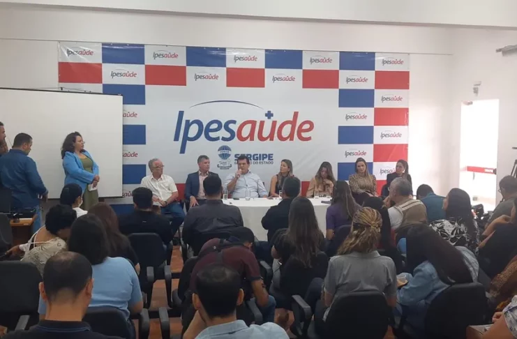 Coletiva Ipesaúde — Foto: Anderson Barbosa/TV Sergipe