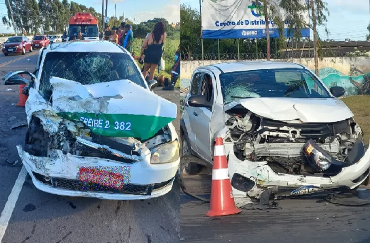 Acidente deixa cinco vítimas na Grande Aracaju — Foto: SMTT/Socorro