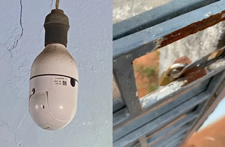 A mulher era vigiada por câmeras de seguranças e era proibida de sair da casa em Tupã (SP) — Foto: Polícia Civil/ Divulgação