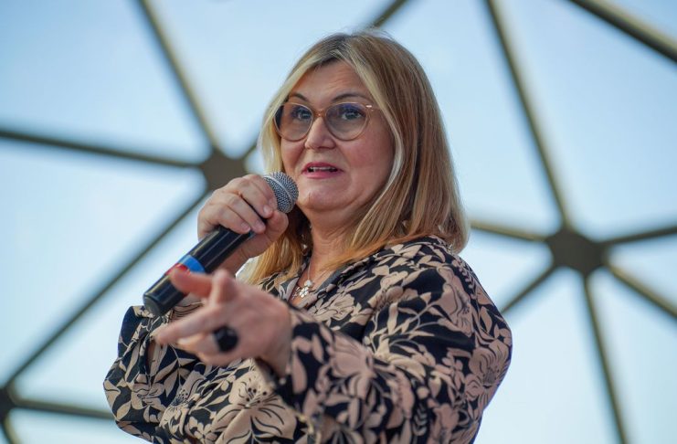 Brasília (DF), 26/07/2023, A presidenta da Caixa Econômica Federa, Rita Serrano, durante anúncio do Consórcio para projeto piloto do Real Digital. Foto: Rafa Neddermeyer/Agência Brasil