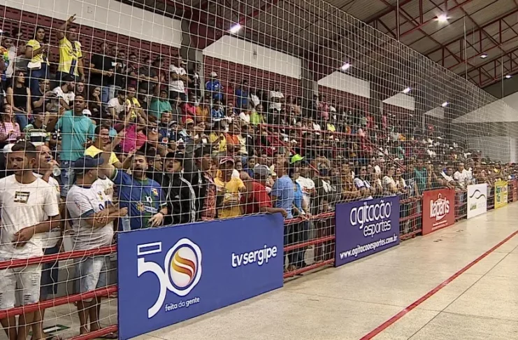 Torcida Copa TV Sergipe de Futsal — Foto: Reprodução/TV Sergipe
