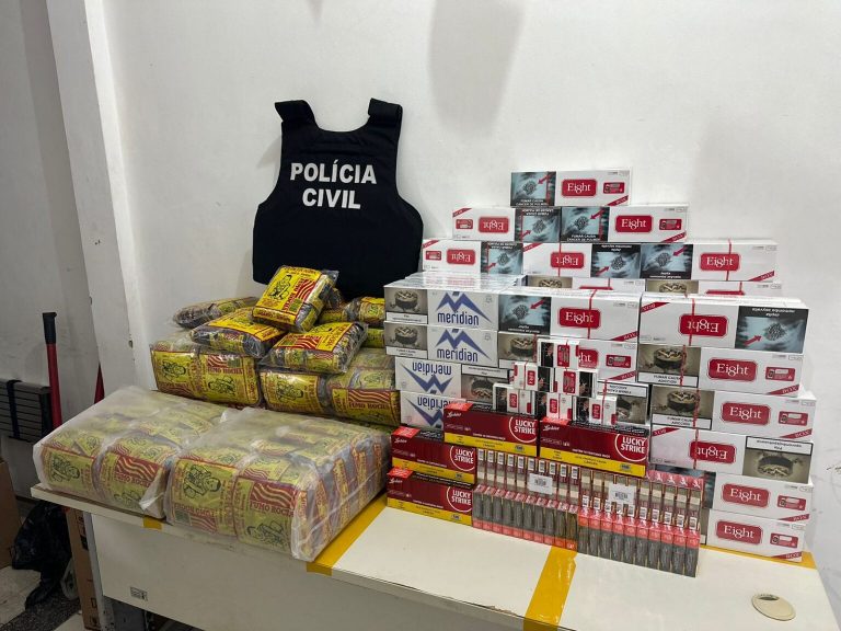 Delegacia de Lagarto apreende fardos de fumo falsificado em Itabaiana