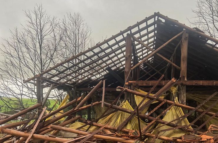 14/07/2023 - Estragos feito pelo ciclone extratropical que atingiu o Rio Grande do Sul. Foto: Defesa Civil/RS