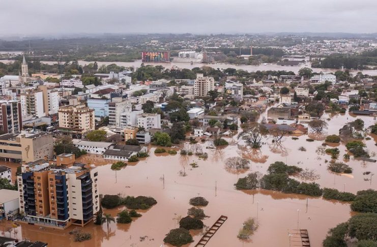 05/09/2023, Enchente do Rio Taquari na cidade de Lajeado (RS). Foto: marcelocaumors/Instagram