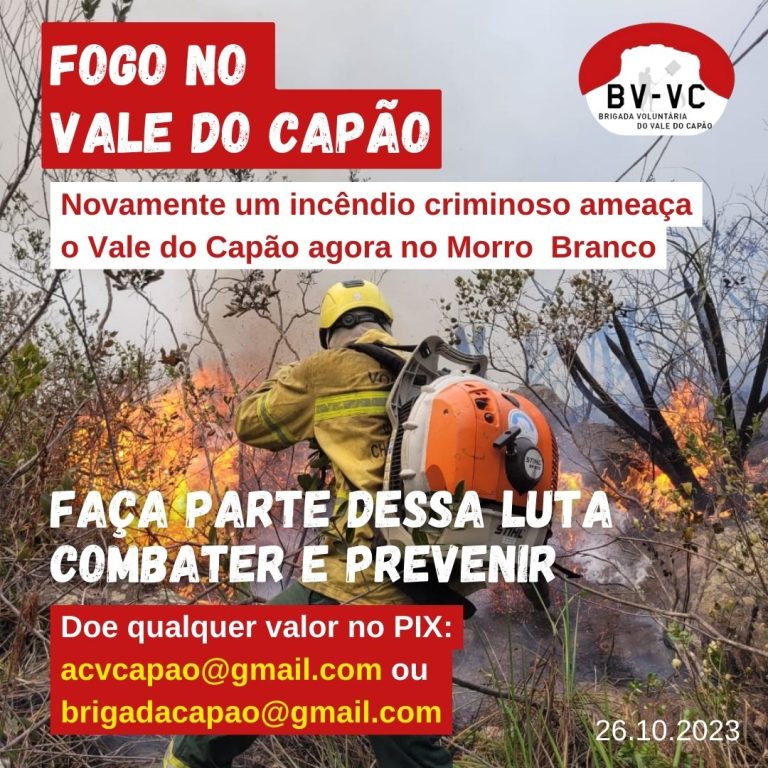 Campanha arrecada recursos para combate ao fogo no Vale do Capão