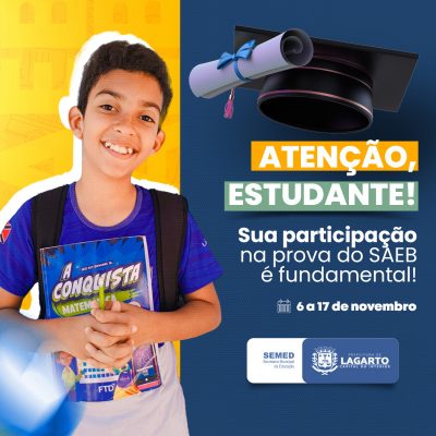 Alunos da Rede Pública Municipal de Lagarto iniciam provas do Saeb