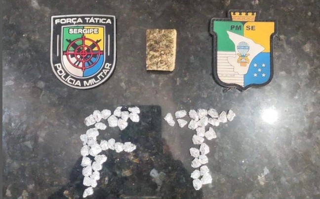 7ºBPM prende casal por tráfico de drogas no centro de Lagarto