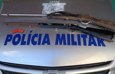 7ºBPM apreende armas usadas para amedrontar comunidade em Riachão