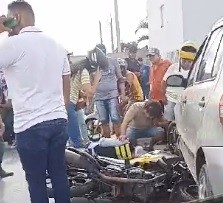 Manobra em via de mão dupla termina com um ferido em Lagarto