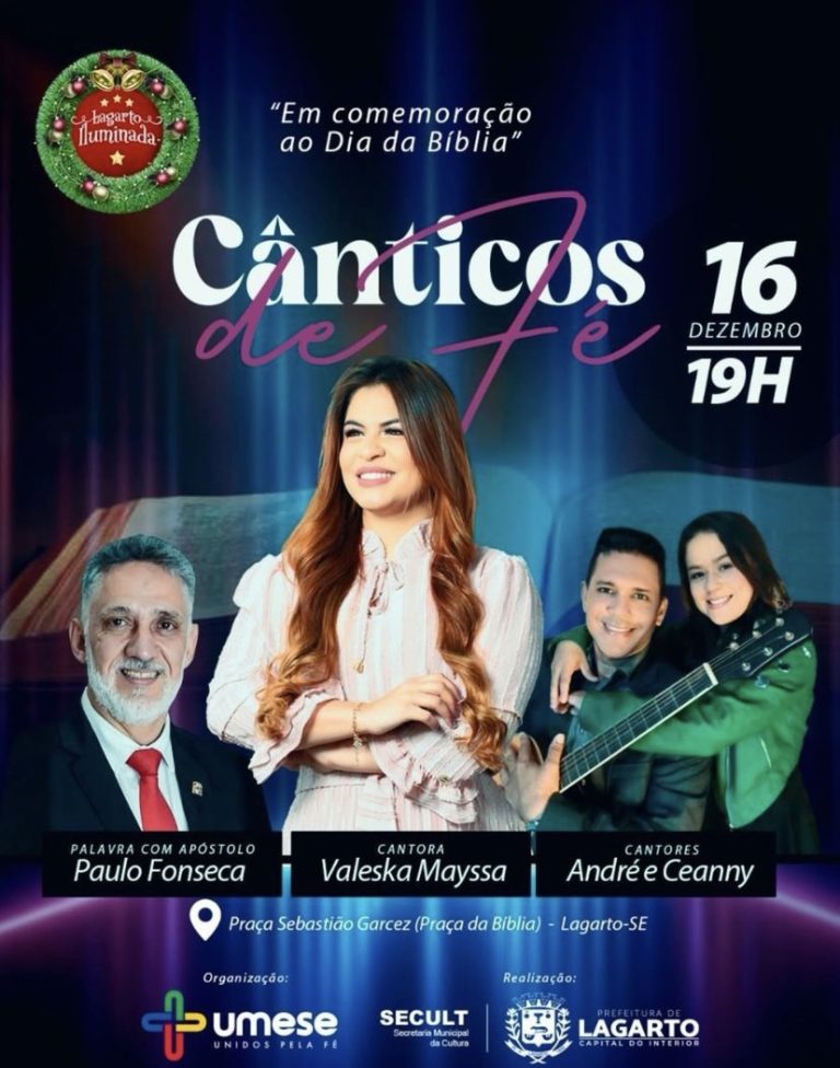 Valeska Mayssa realizará show na Praça da Bíblia em Lagarto