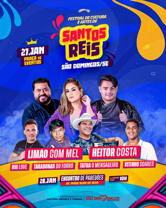 Confira a programação do Festival de Santos Reis de São Domingos