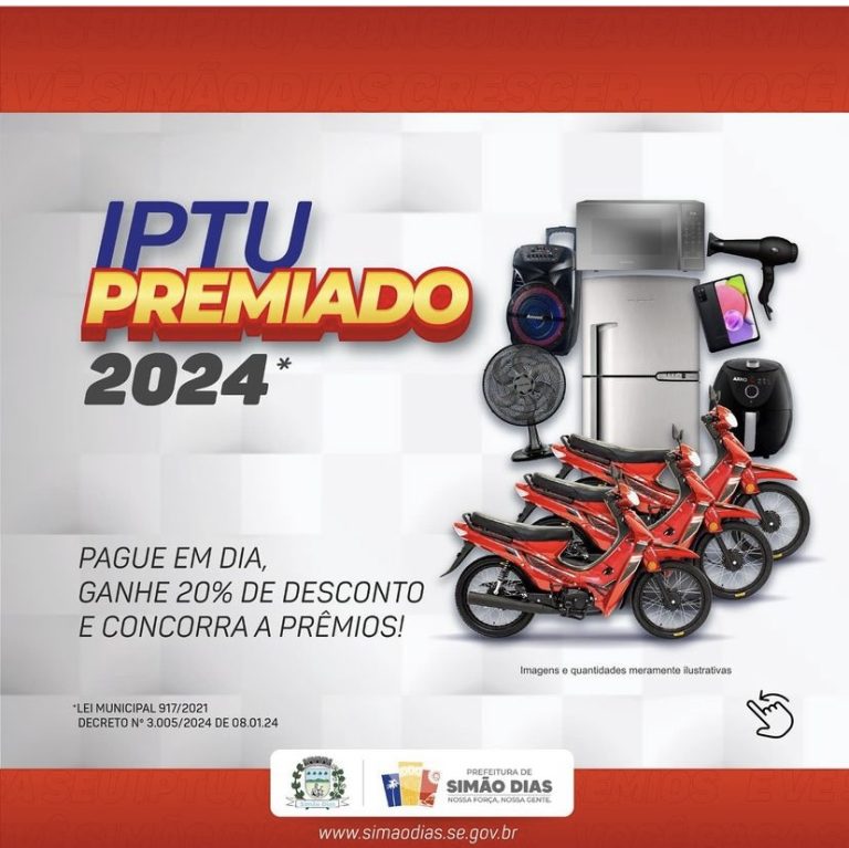 Prefeitura de Simão Dias lança Campanha IPTU Premiado 2024