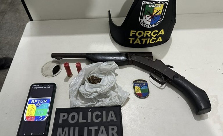 Polícia Militar prende homem por porte ilegal de arma de fogo em Sergipe