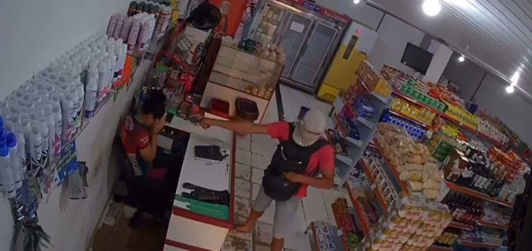 Câmeras registram assalto na zona rural de Lagarto