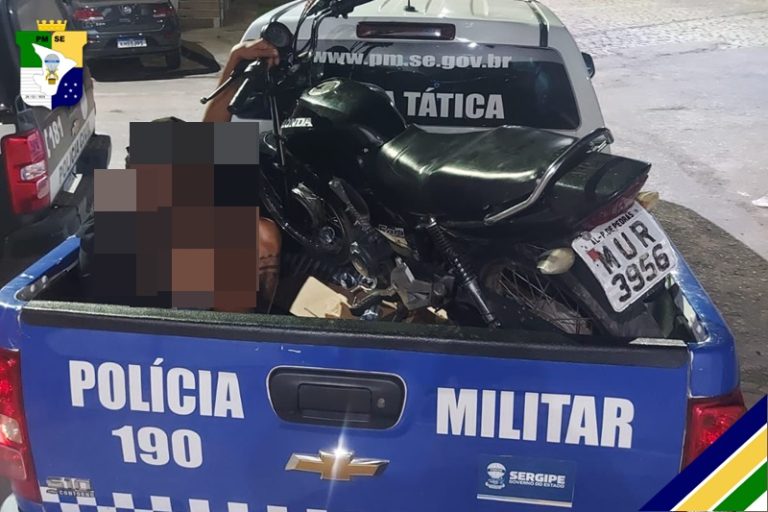 PM apreende motocicleta e prende homem por adulteração em Lagarto