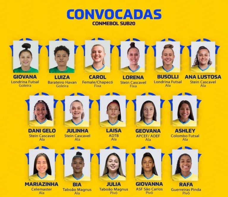 Sergipana é convocada para período de treinos da Seleção Brasileira feminina de futsal