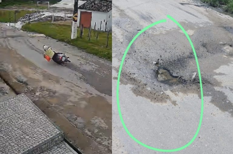 Vazamento na tubulação da Deso cria cratera e causa acidentes em Lagarto