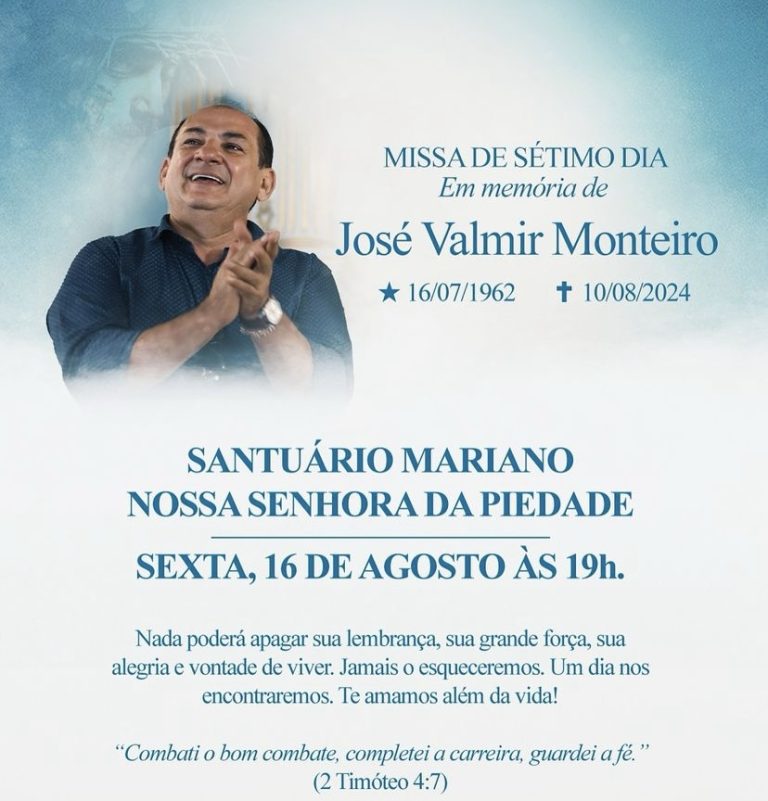 Missa de sétimo dia de Valmir Monteiro acontecerá nesta sexta-feira