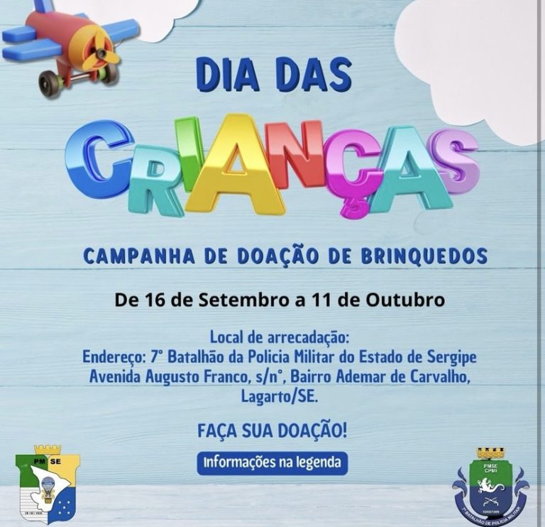 7º BPM anuncia campanha de doação de brinquedos