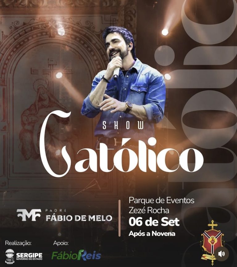 Show Católico com Padre Fábio de Melo acontecerá nesta sexta-feira em Lagarto
