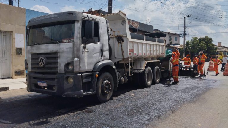 Lagarto avança com recapeamento asfáltico nos bairros Novo Horizonte e Santa Terezinha