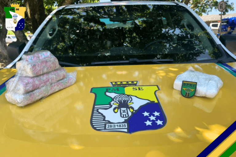 PM apreende drogas ilícitas em ônibus interestadual em Aracaju