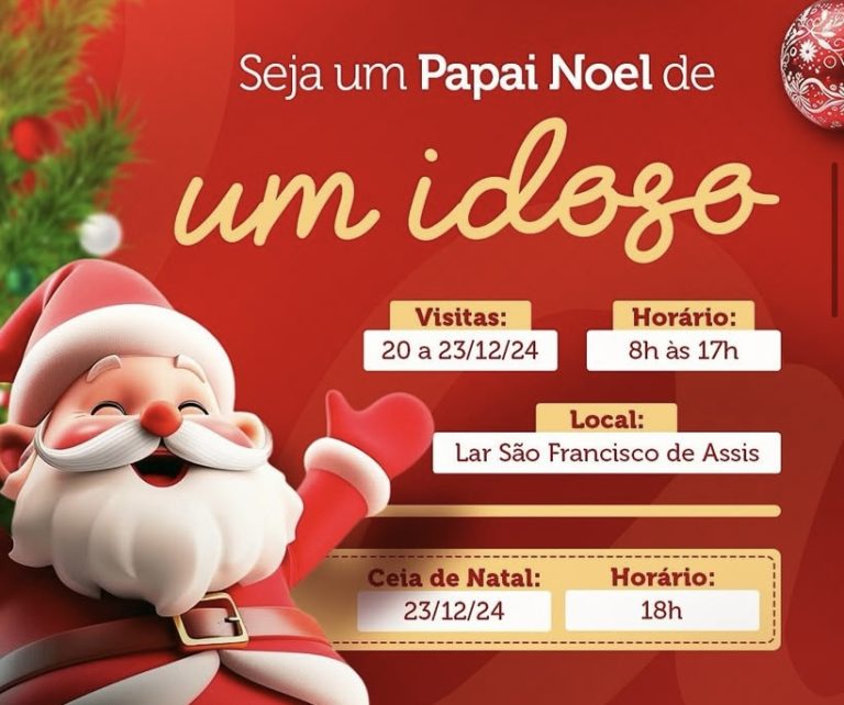 Campanha “Seja um Papai Noel de um Idoso” é lançada em Simão Dias
