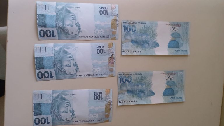 Polícia apreende adolescente com R$ 500 em notas falsas