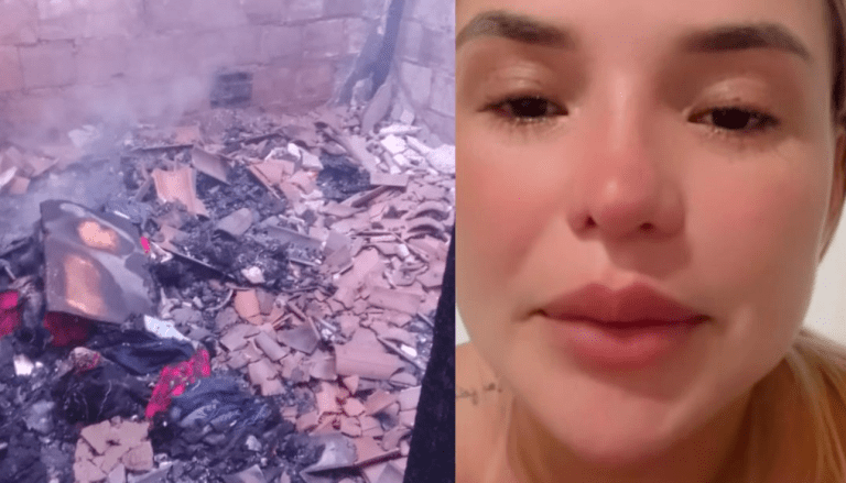 Cantora Liene Show grava vídeo emocionada após incêndio atingir casa de sua mãe em Aracaju