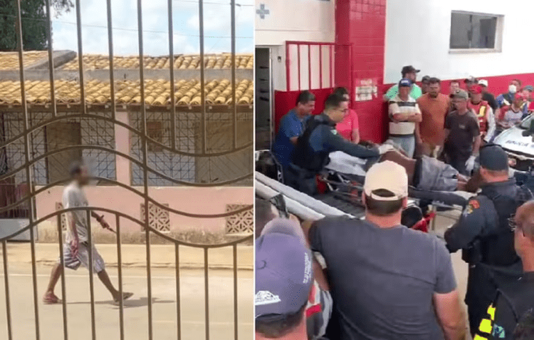 Vídeo: homem é preso após invadir comércio, agredir e atirar contra idosos