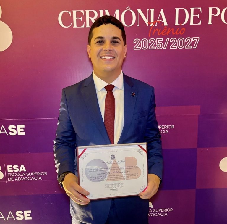 Brunno Dória assume novo cargo na OAB/SE e reforça compromisso com a advocacia