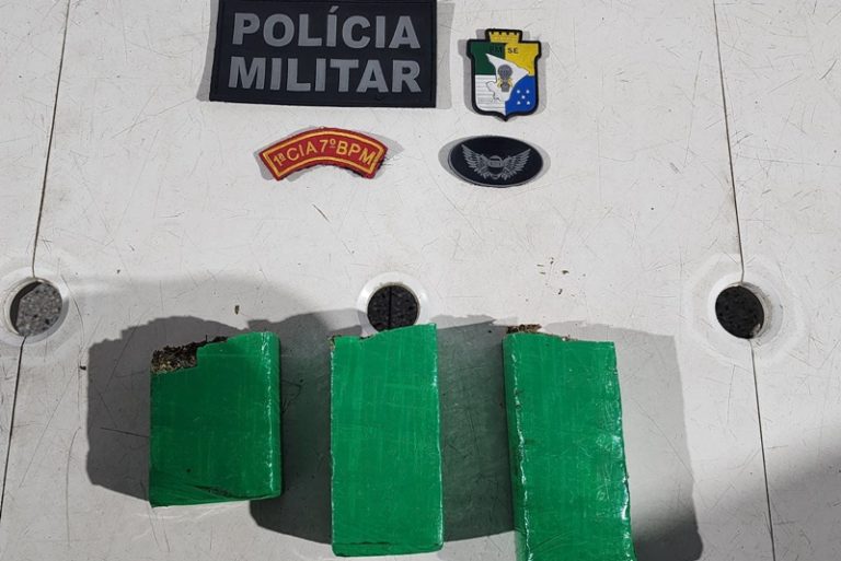 Polícia Militar apreende três tabletes de maconha em Lagarto