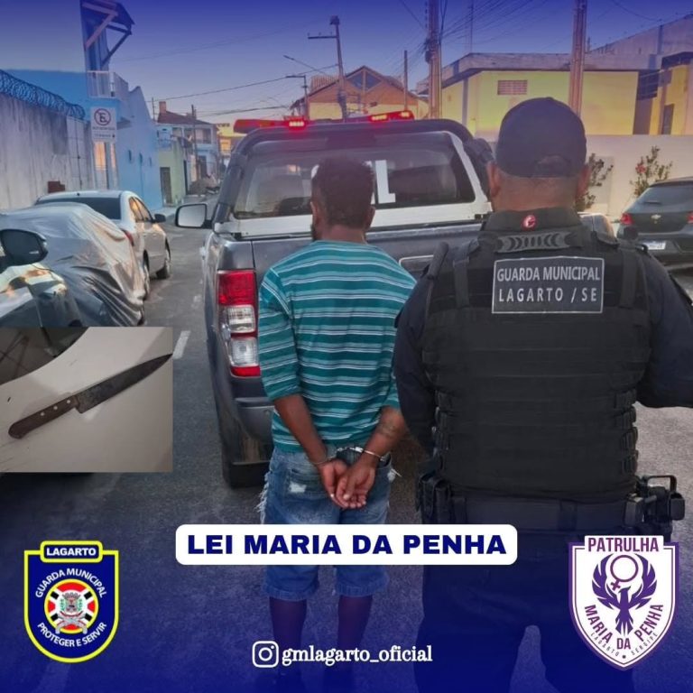 Guarda Municipal de Lagarto e DAGV prendem homem por agressão e ameaça contra a própria mãe