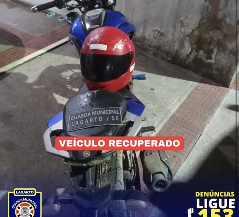 Guarda Municipal de Lagarto recupera motocicleta furtada