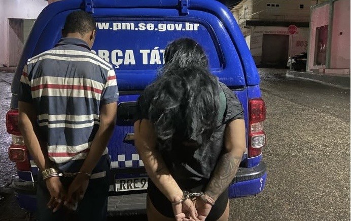 Duas pessoas são presas por tráfico ilícito de drogas em Lagarto