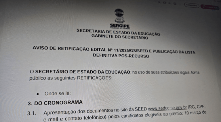 Secretaria de Estado da Educação divulga lista de alunos classificados no ‘Educação Nota 10 Enem’