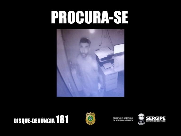 Polícia Civil divulga imagens de suspeito que roubou concessionária em Aracaju