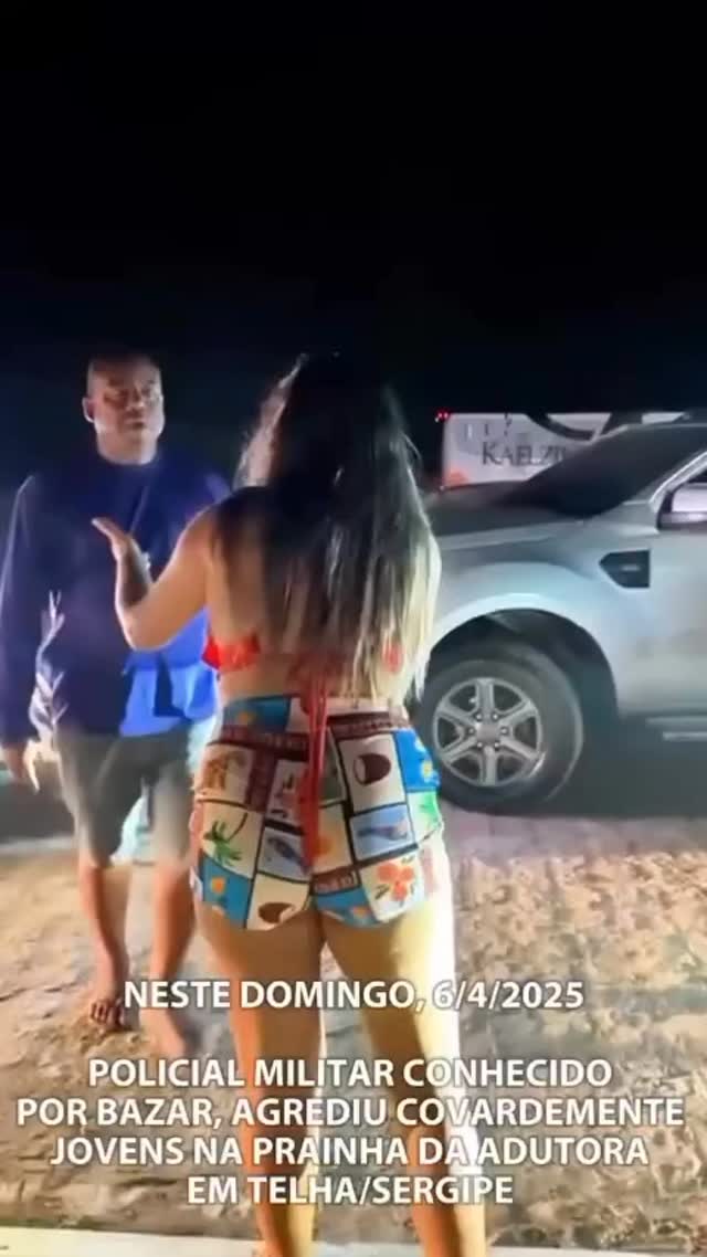 Policial militar é flagrado agredindo pessoa durante discussão em Telha