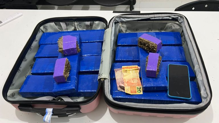 Operação conjunta prende mulher e apreende 9kg de entorpecentes em ônibus interestadual