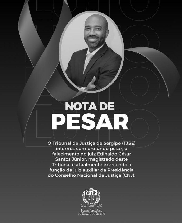 Tribunal de Justiça de Sergipe lamenta morte do juíz encontrado morto