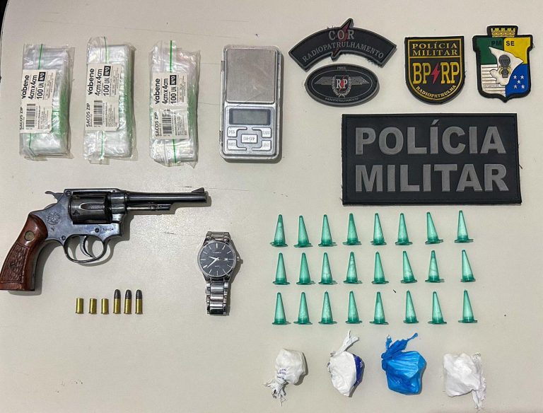 Ação Conjunta apreende entorpecentes, arma de fogo e material para o tráfico em Lagarto
