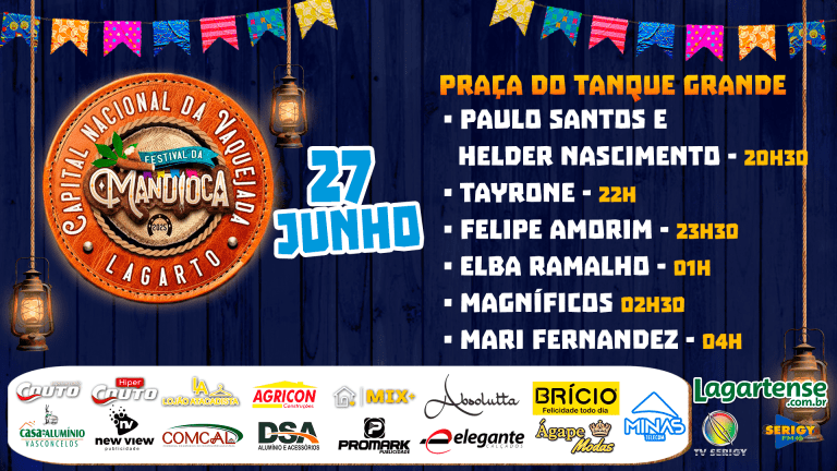 Festival da Mandioca segue com transmissão ao vivo pelo canal da TV Serigy no YouTube