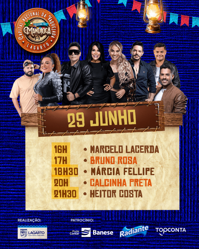 Festival da Mandioca 2025: Prefeitura de Lagarto antecipa início das atrações deste domingo