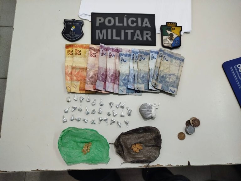 Polícia Militar apreende drogas no Centro de Lagarto