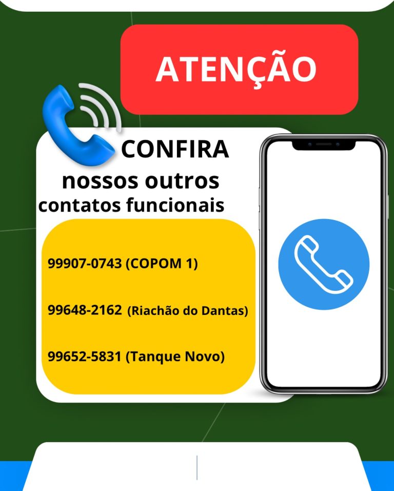 7º Batalhão divulga novos números de contato para ocorrências