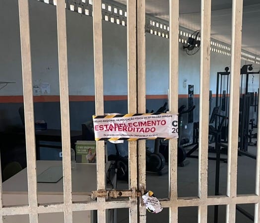 Academia é interditada em Lagarto durante fiscalização do CREF20/SE