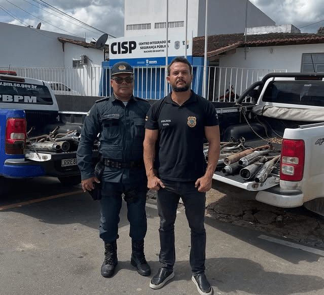 PC e PM apreendem 39 escapamentos irregulares em Riachão do Dantas