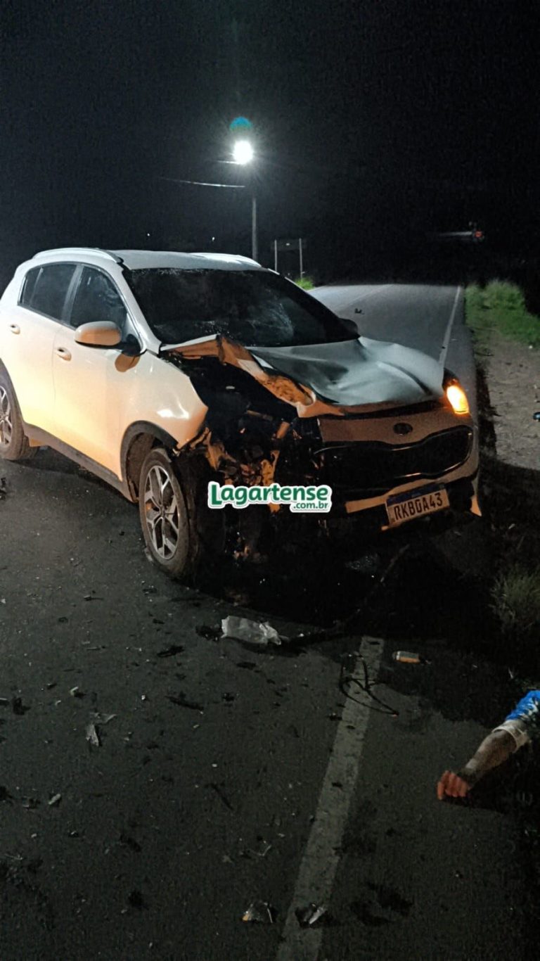 Colisão entre carro e moto deixa vítima fatal em Boquim
