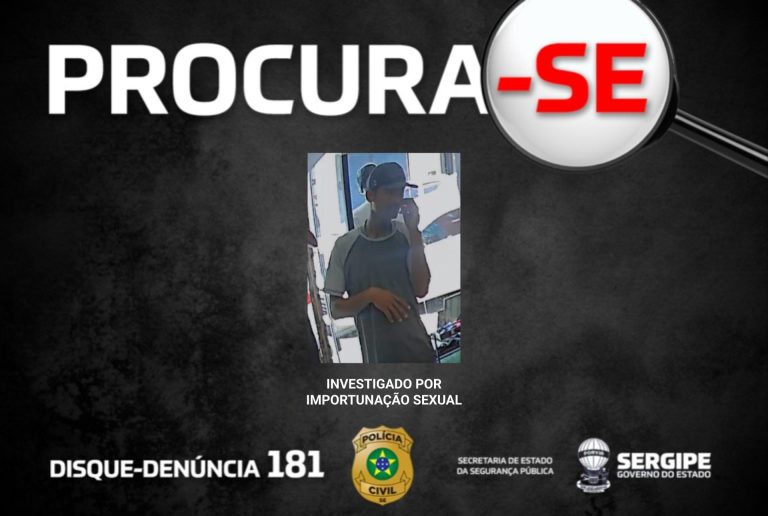 Polícia divulga imagem de homem investigado por importunação sexual